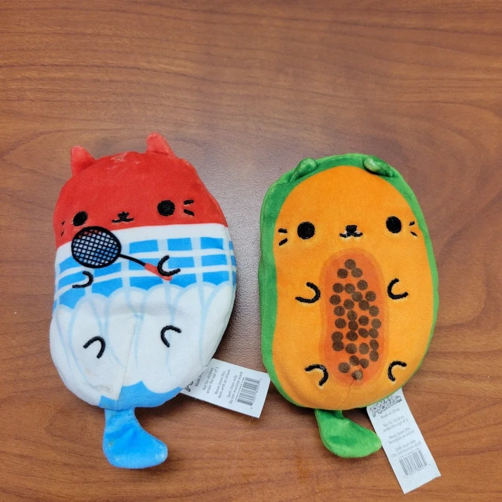 Cats vs Pickles Papaya and Badkitten bean plush‎